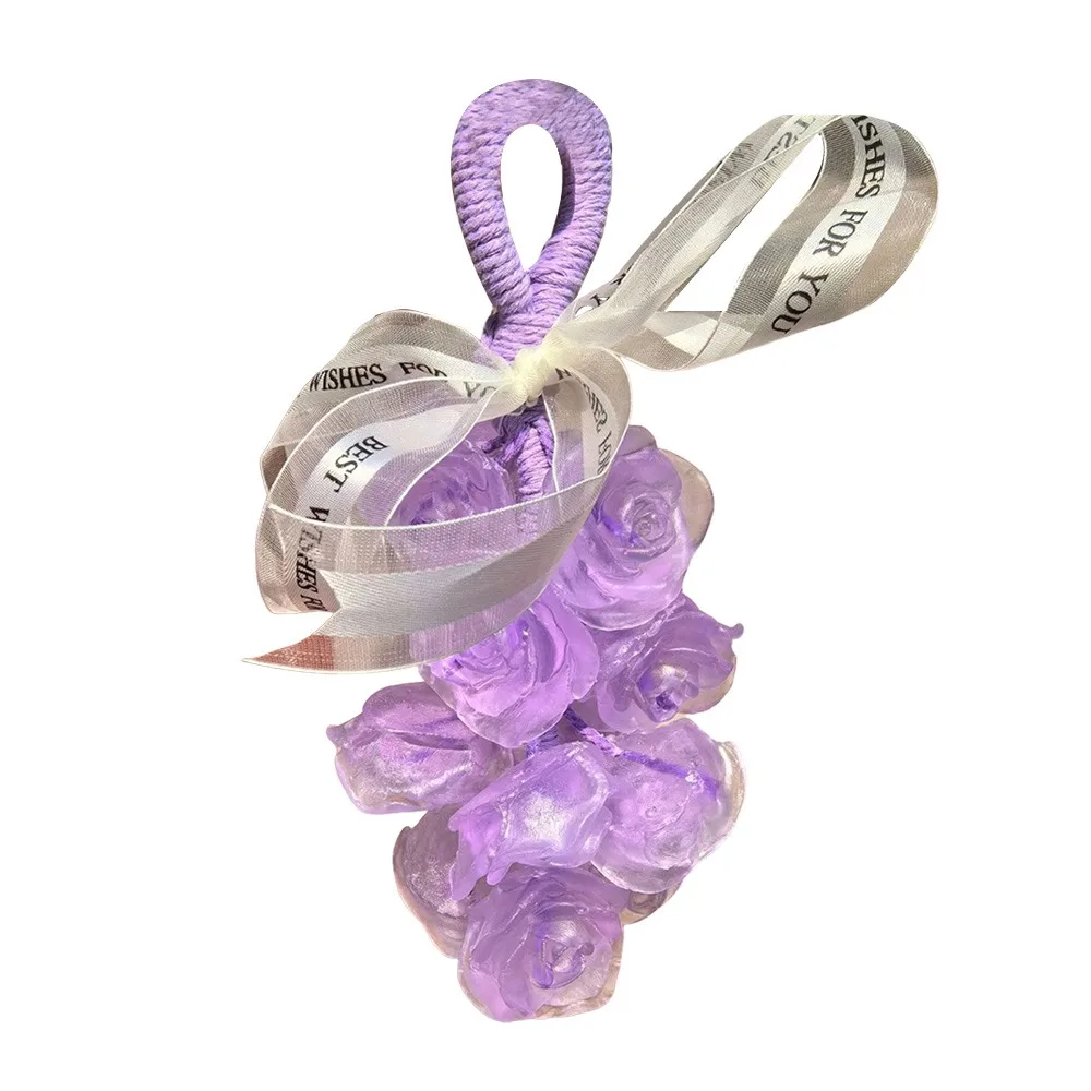 

Portable Transparent Crystal Rose Scented Soap Simulated Rich Foam Cleansing Soap Can Be Cut Gentle Handmade Soap for Shower