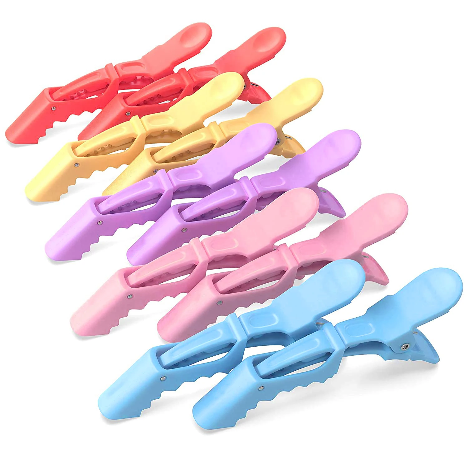 6/8pcs/Lot Hairdressing Alligator Clip Hair Salon Perm Hair Dye Plastic Hairpin Wig Clip Haircut Partition Styling Clip Supplies