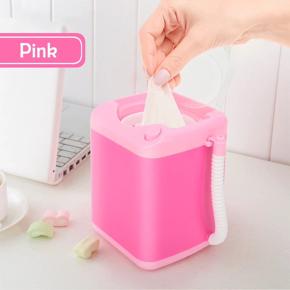 Mini Makeup Brush Cleaner Device Plastic Electric Automatic Washing Machine Fake Eyelashes Sponge Cleaning Toy for Girls Ladies