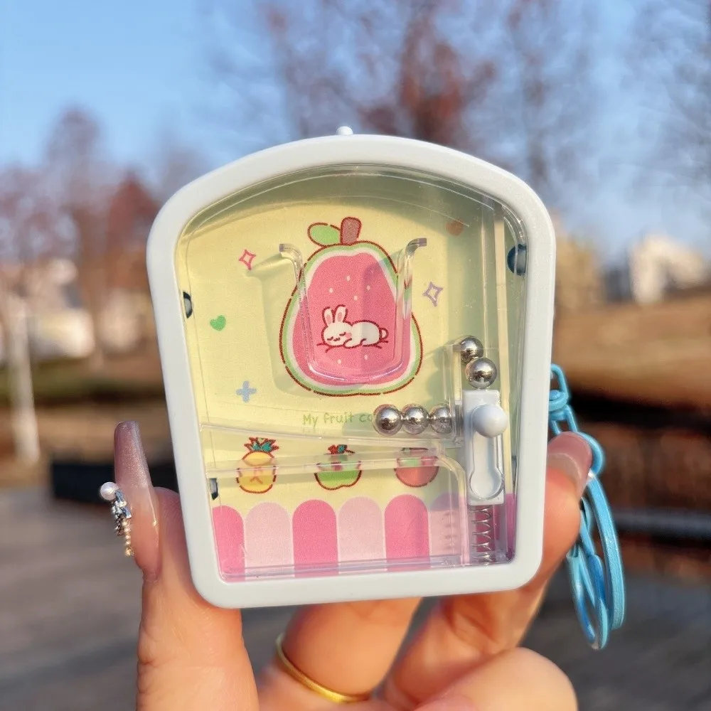 Cute Hanging Pendant Game Console Keychain Play Game Brain-boosting Marble Game Key Chain Luminous Key Ring Office