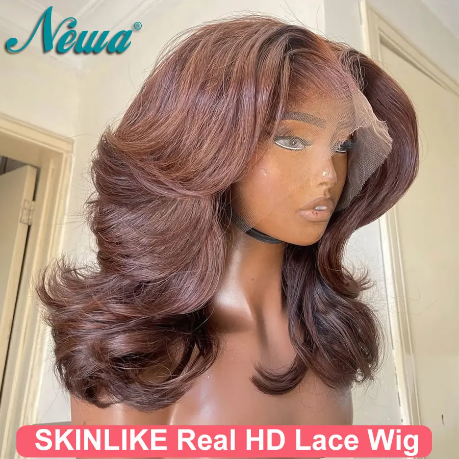 Newa Hair 13x4 Full Frontal 13x6 HD Lace Wig Colored Human Hair Wig Pre Plucked 5x5/6x6 Glueless HD Lace Closure Wig For Women