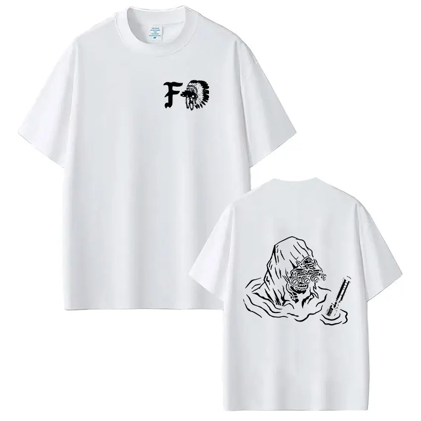 Forward Observations Group Skeleton Skull T-shirt Men Clothing Fashion Gothic Oversized Casual Short Sleeve T Shirt Streetwear