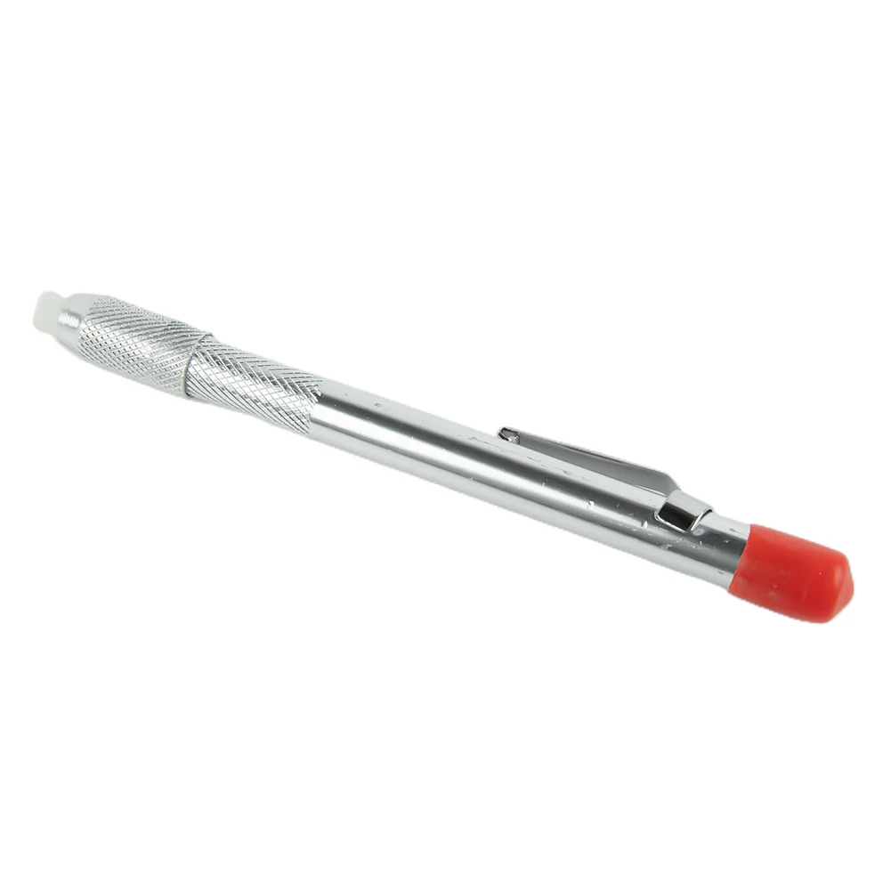 Steel Scribing Tool Slate Pencil Round With 3 Refill Woodworking Holder Portable Replaceable Refill Silver Slate Pens Talcum
