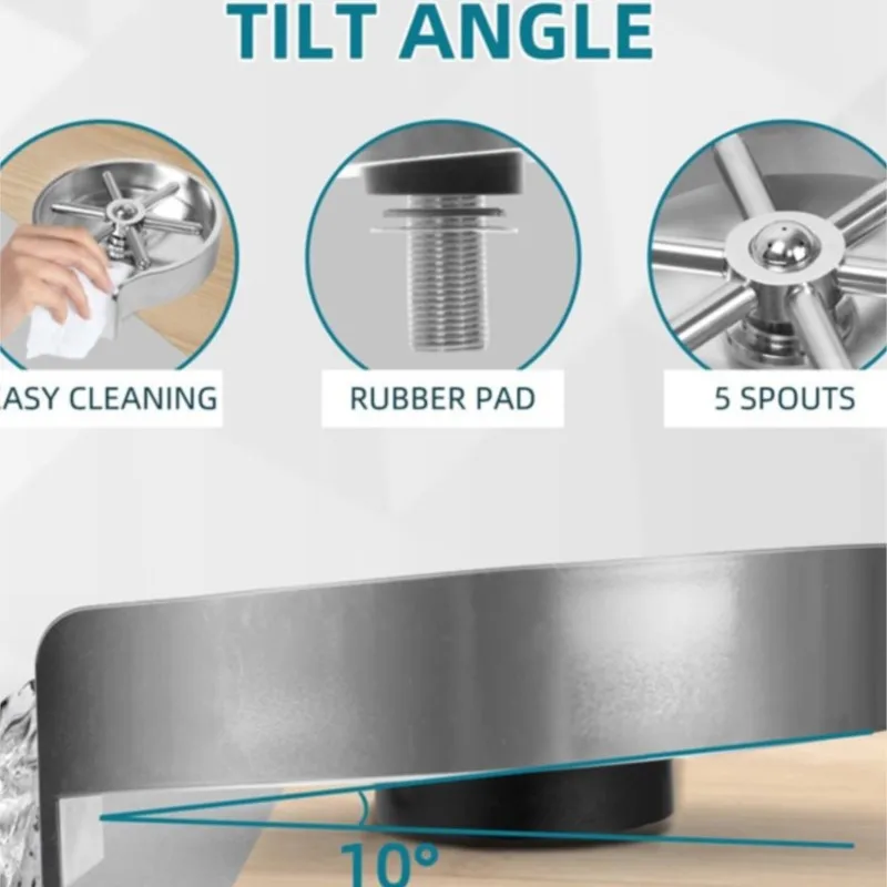 Faucet Glass Rinser Automatic Cup Washer Kitchen Sink Bar Glass Rinser Coffee Pitcher Wash Cup For Kitchen Sink Accessories