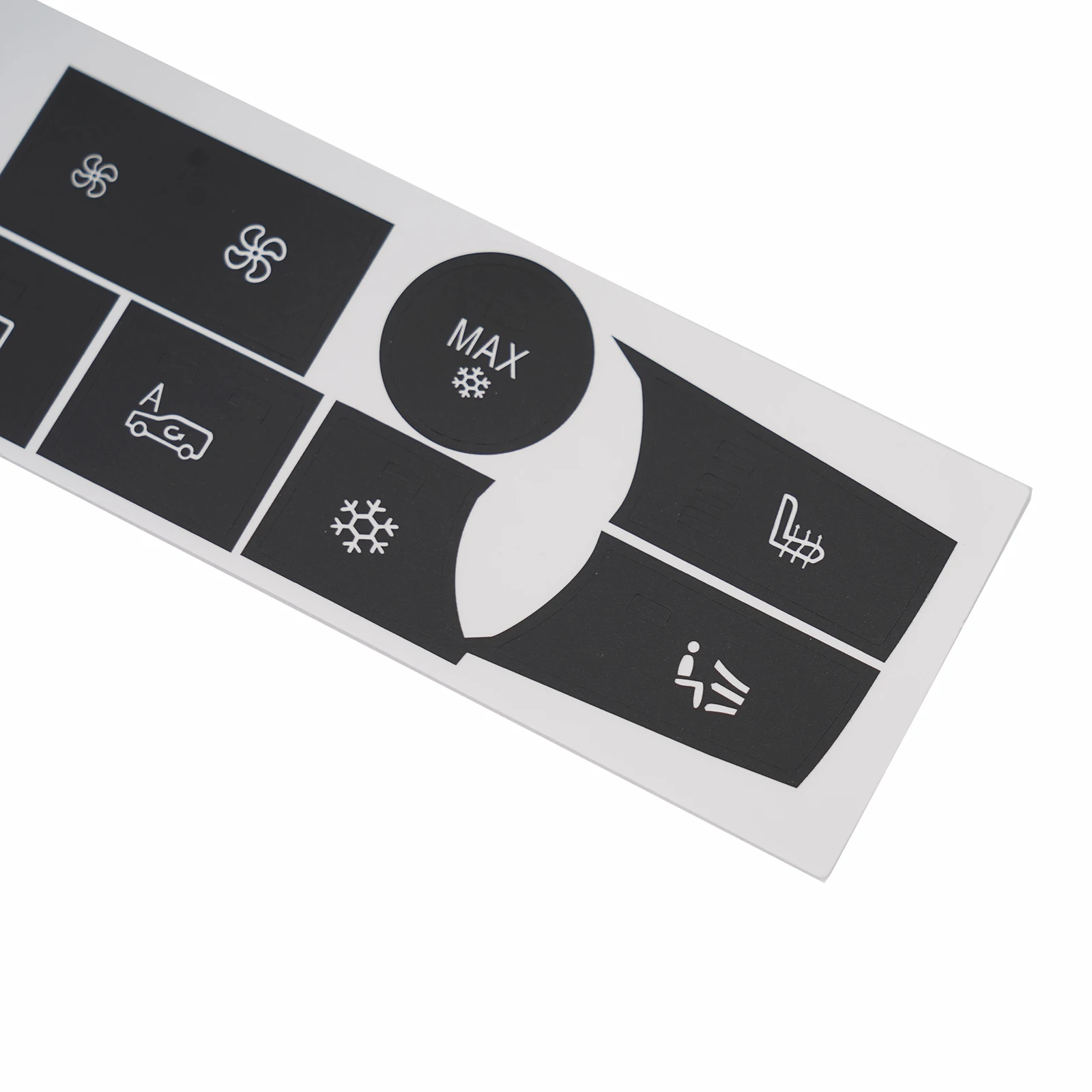 Button Knob Decal Button Knob Sticker Easy Application Secure Adhesion White Characters AC Button Repair Sticker
