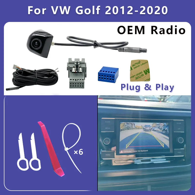 

iTOPCAM задняя камера заднего вида Canbus для VW Golf VII MK7 2013 2014 2015 2016 2017 2018 2019 2020 OEM радио Plug and play