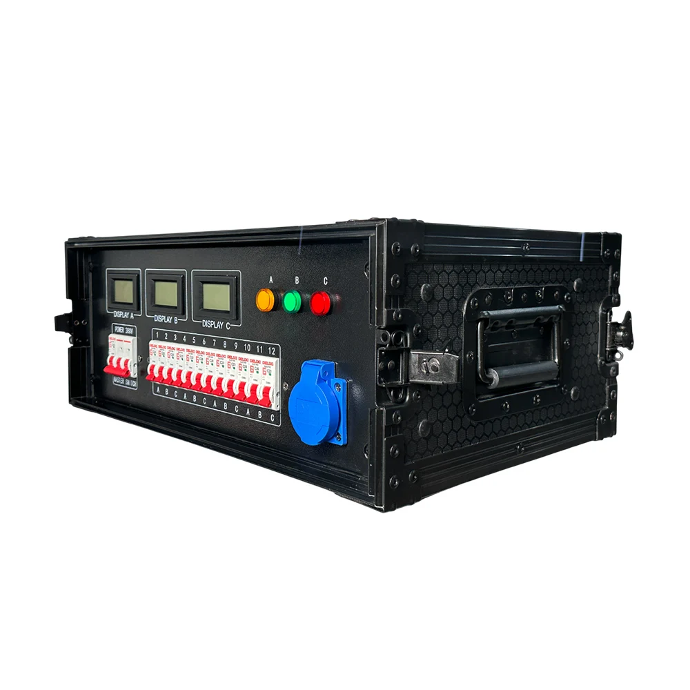 Professional Manufacturers 12 Channels 63A In&Output Stage Power Distribution Battery Power Cabinet for Cold Sparkler Machine