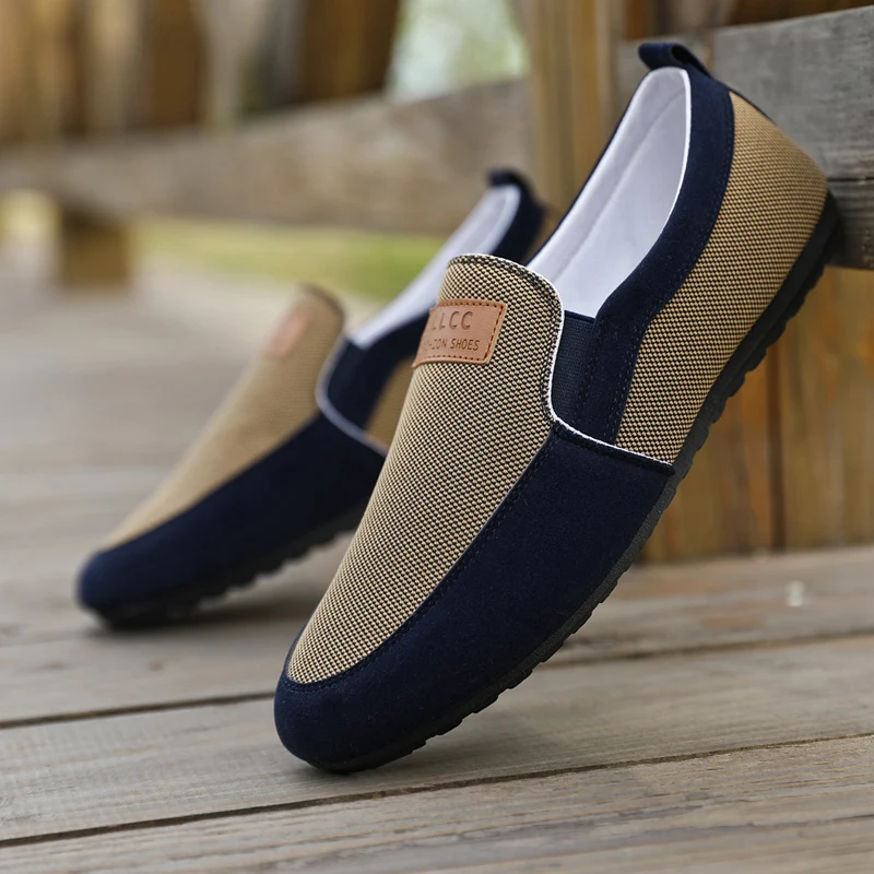 

Casual Canvas Shoes Unisex Breathable Low Cut Flat Heel Workwear Style Korean Trend Summer Men's Comfortable All Match Shoes