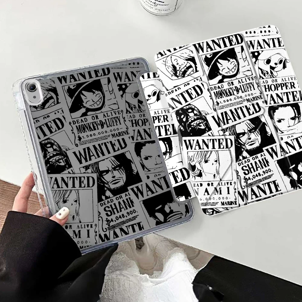 Tablet-Hülle für Samsung Galaxy Tab A9 Plus S7 FE S9 Plus A8 S8 S10 Lite A11 mit Stiftfach, Cover mit One Piece Anime Logo