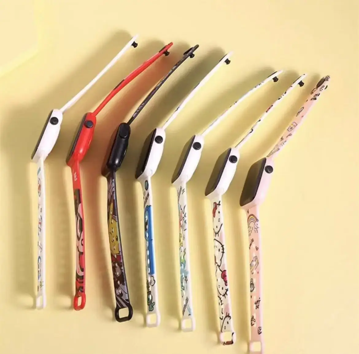 ساعة ديزني الجديدة ستيتش الكرتونية المطبوعة بالألوان الكرتونية للطلاب LED ساعة إلكترونية عصرية مطبوعة بأزرار Y1 مربعة #4