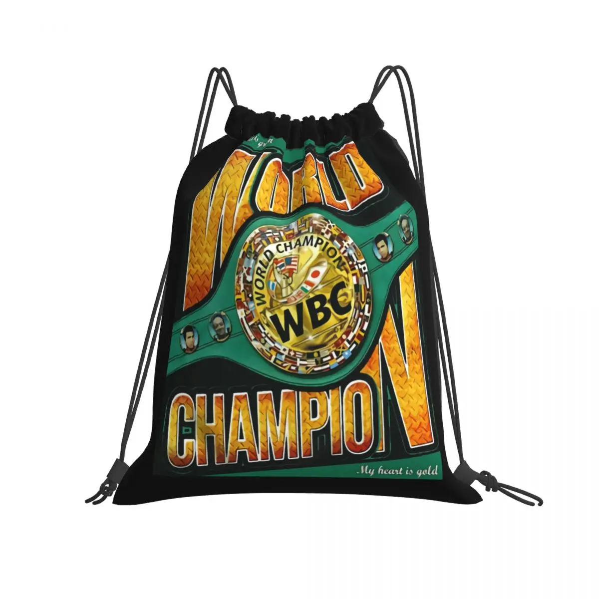 Hot Boxing Champions Of The World Wbc Canelo Alvarez Champion Drawstring Bags Gym Bag Gym Shopping Bag