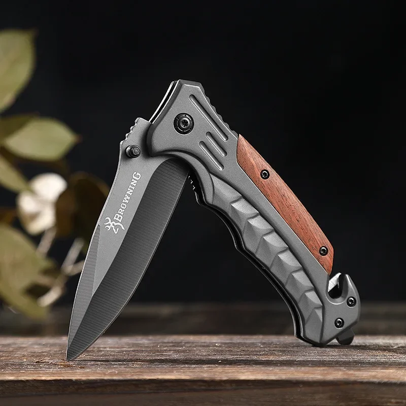 Stainless Steel Outdoor Mini Folding Knife High Hardness Defensive Folding Knife Multi-purpose Camping Survival Knife