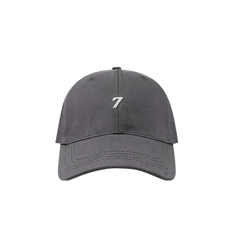 

Simple Korean Style Baseball Cap Cotton Hip-hop Embroidered 7 Cap Sunscreen Casual Cotton Peaked Hat Streetwear