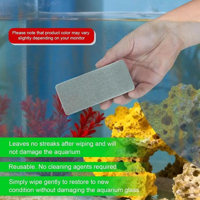 2/4 Pcs Wet & Dry Use Double Sided Aquarium Sponge Brush Efficient Algae Remover Scrubber for Fish Tank Maintenance