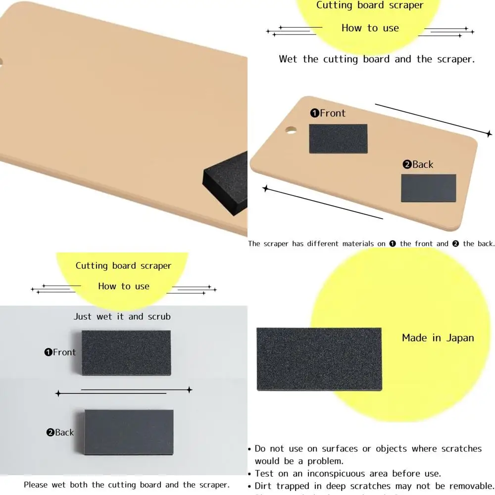 

Japanese Tsukihoshi Synthetic Rubber Cutting Board with Scraper, Dishwasher Safe, 13.54x8.38x0.39in