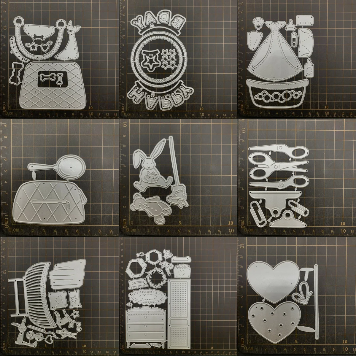 9 kinds Stroller  Crib Metal Cutting Dies Stencils For DIY Scrapbooking Decorative Embossing Handcraft Die CutsTemplate