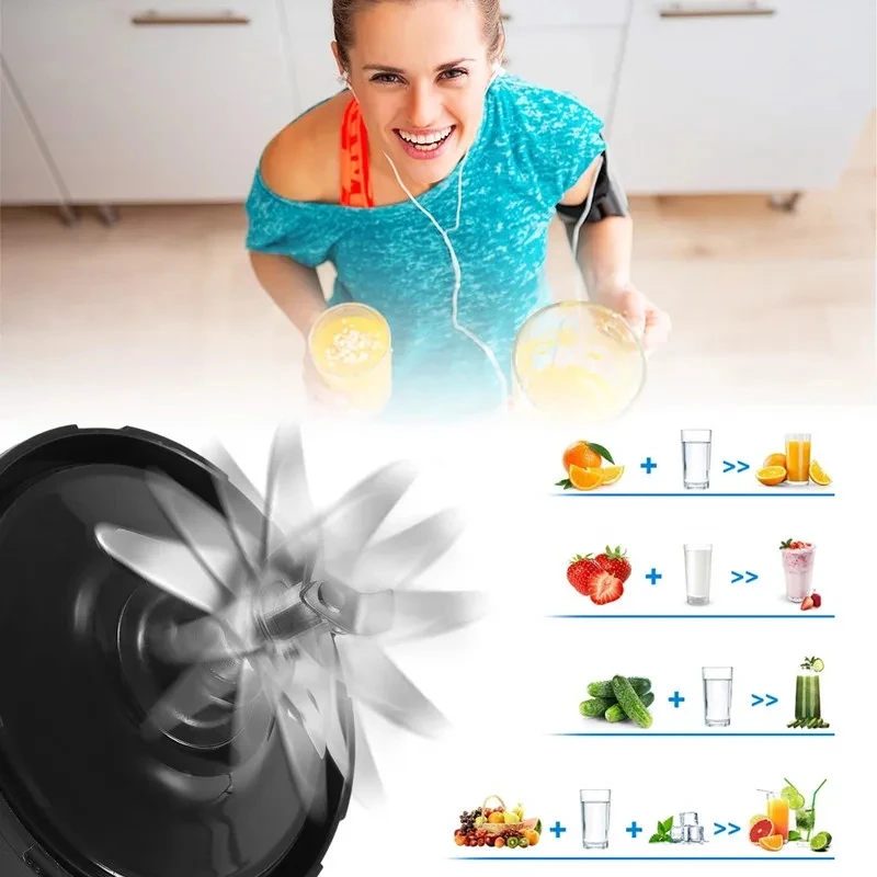 7 Fins Extractor Blades for Ninja Blender Replacement Parts with Washer Rubber for Nutri Ninja Auto IQ BL486 BL642 N102 BL682 image 2