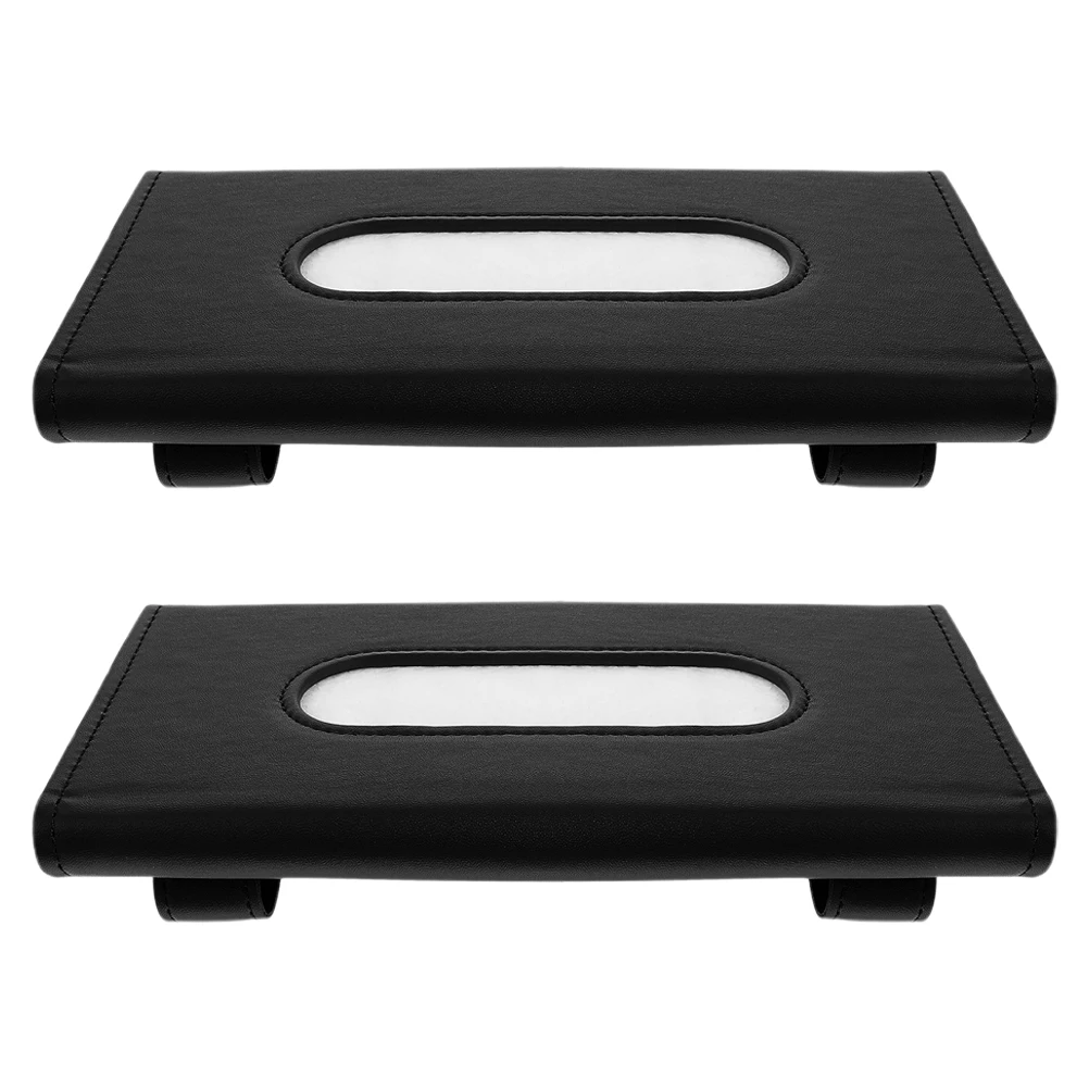 

2pcs Sun Visor Holder Hanging Napkin Bag For Vehicle, Compact Tissue Case Organizer, Car Visor Towel Box, Tissue Dispenser For