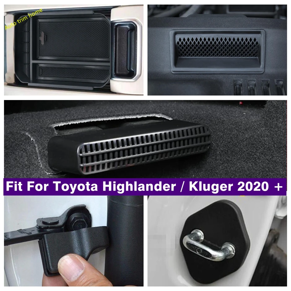 

Engine Air Intake Seat Under Air AC Outlet Door Lock Protector Storage Box Cover Trim For Toyota Highlander / Kluger 2020 - 2025