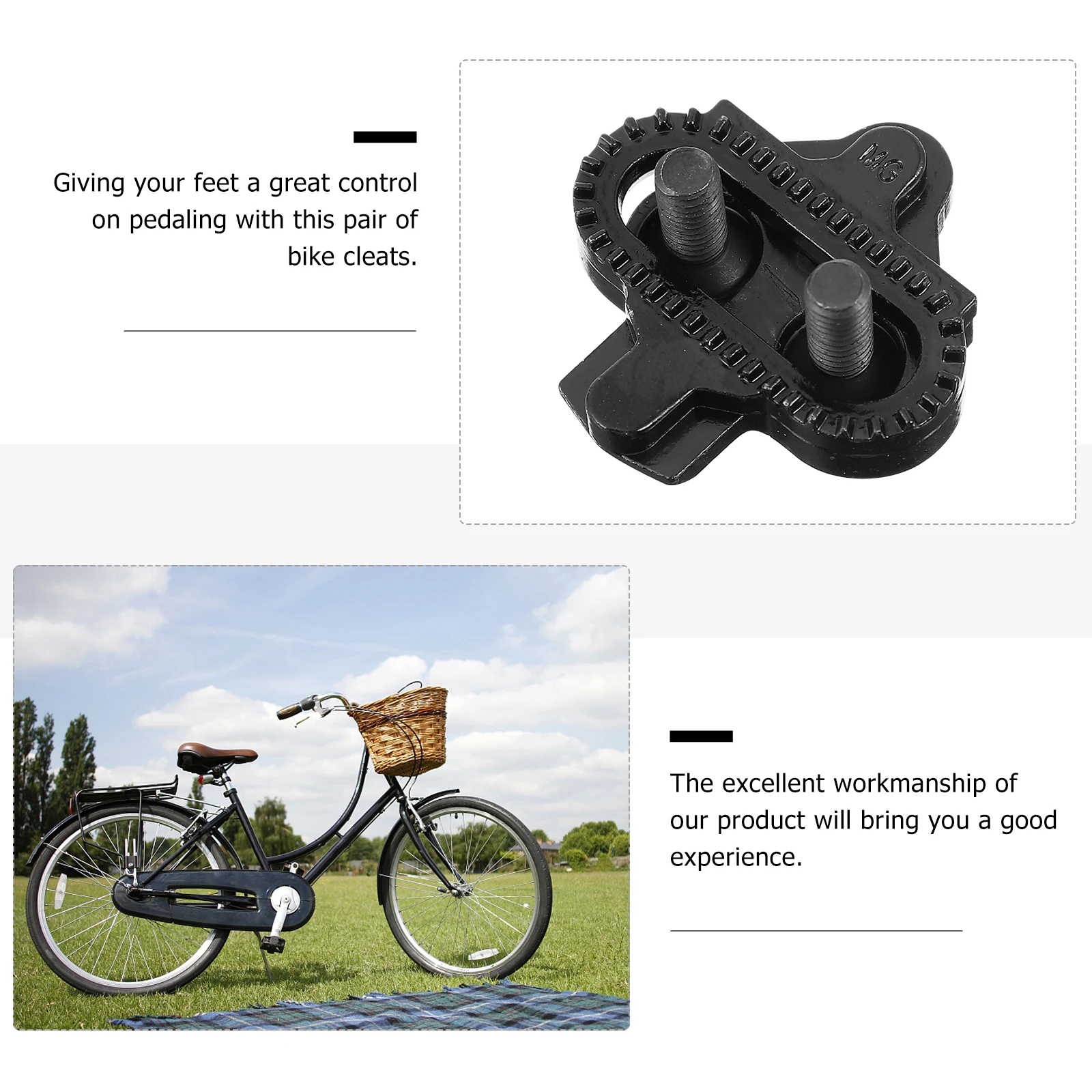 

1 Pair Bike Cleats Anti-Skid Multi Directional Release Spindle Bike Pedal For Exercise Self-Lock Cycling Pedal Control