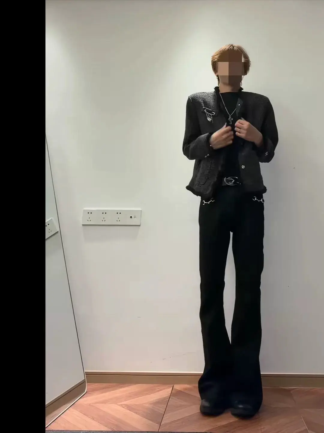 Black Cleanfit Flared Jeans Men's Extended Straight Leg High Waist Trousers Long Straight Cut Denim Jeans for Tall Men