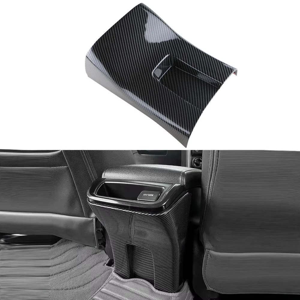 Car Rear Armrest Panel Trim Cover for Toyota Fortuner 2016 - 2022 Hilux Revo Conquest 2015-2021 Decorative Sticker Accessories