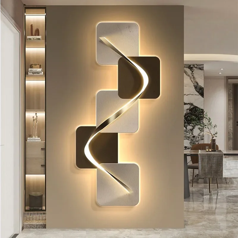 

Modern Artistic Mural Wall Lamp, Unique Irregular Shape Decor Light for Living Room, Vertical Corridor & Entryway