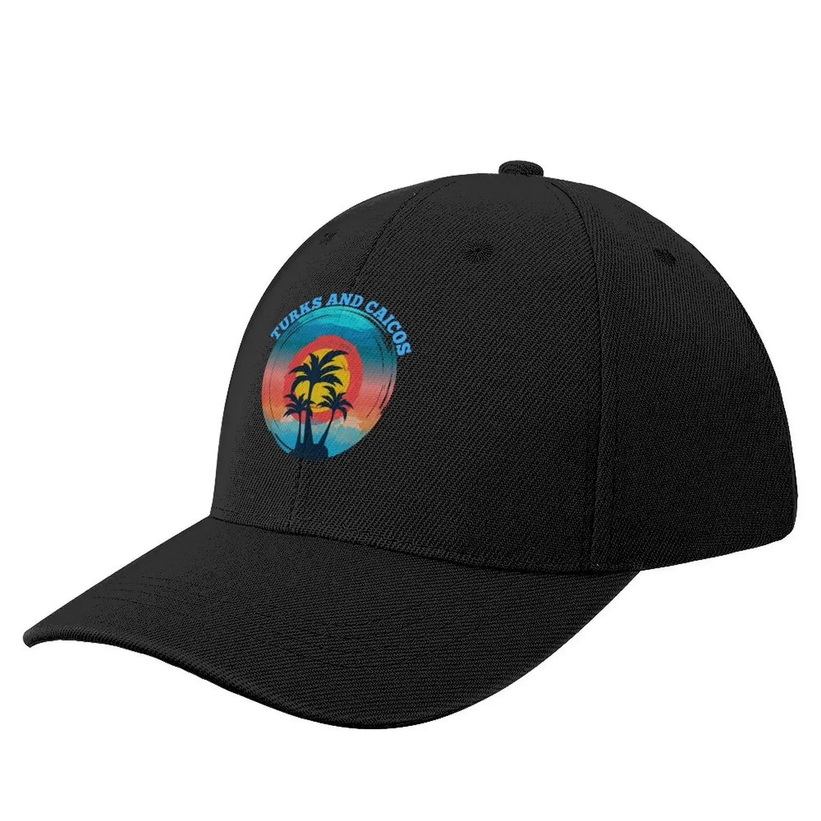 

Retro Turks and Caicos Sunset Souvenir Baseball Cap Beach western Hat Rave Women Men's