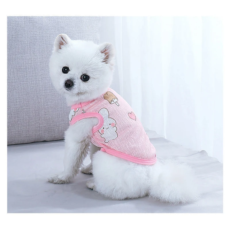 Summer Pet Dog Vest for Puppy T-shirt Breathability Cotton Clothes for Small Medium Dogs Outfit Doggy Cool Summer Shirt Shirt