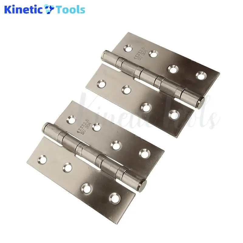 

Mute 4 Inch Stainless Steel Invisible Door Hinges (2PCS) - Thickened Bearings, Heavy-Duty Hardware Accessories for Wooden Doors