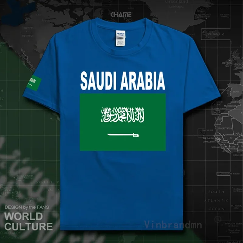 Kingdom of Saudi Arabia T Shirts Man T-shirt Nation Team Tshirt 100% Cotton Gyms Meeting Fans Streetwear Tops Saudi Arabian Tees