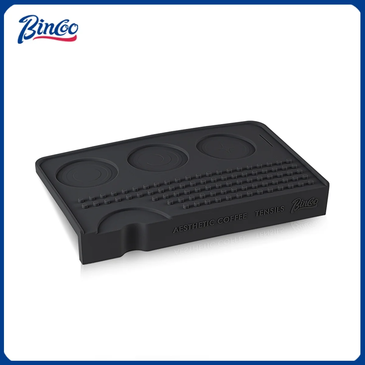 Silicone Coffee Tamper Mat Anti-skid Espresso Silicone Mat Espresso Coffee Tamping Corner Black Thicken Mat Coffee Tamper Mat