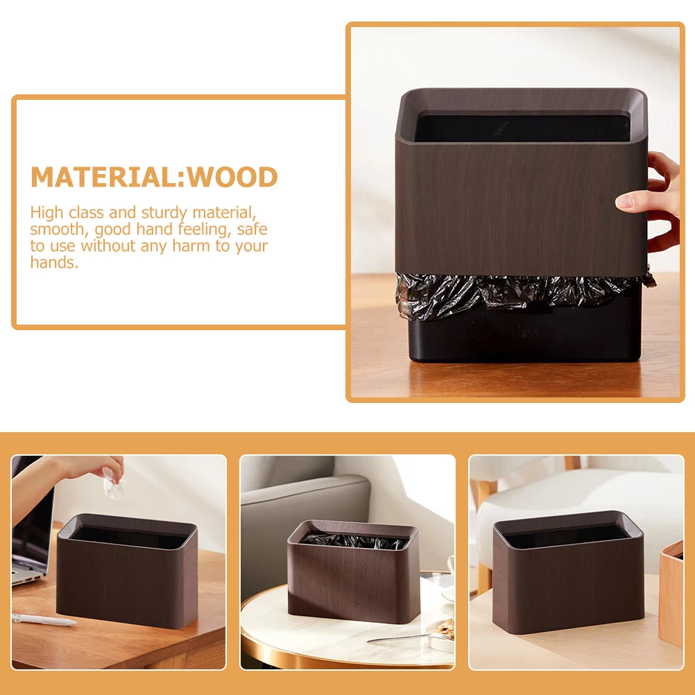 

Trash Bin Desktop Can Bedroom Decorative Small Waste Paper Bucket Garbage Office