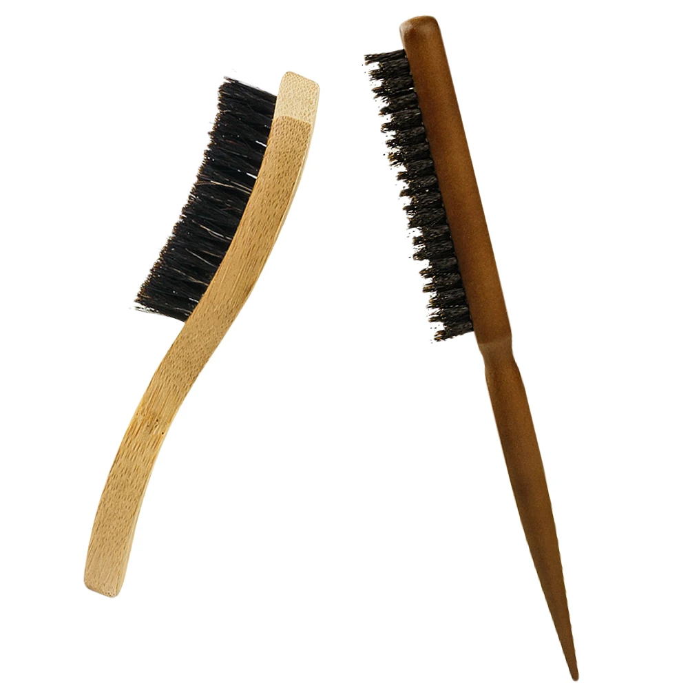 

Bamboo Beard Brush Men Face Shaving Brush Pointed Tail Barber Tool Bamboo H Bristle Grooming Lightweight Durable Hair Cutting