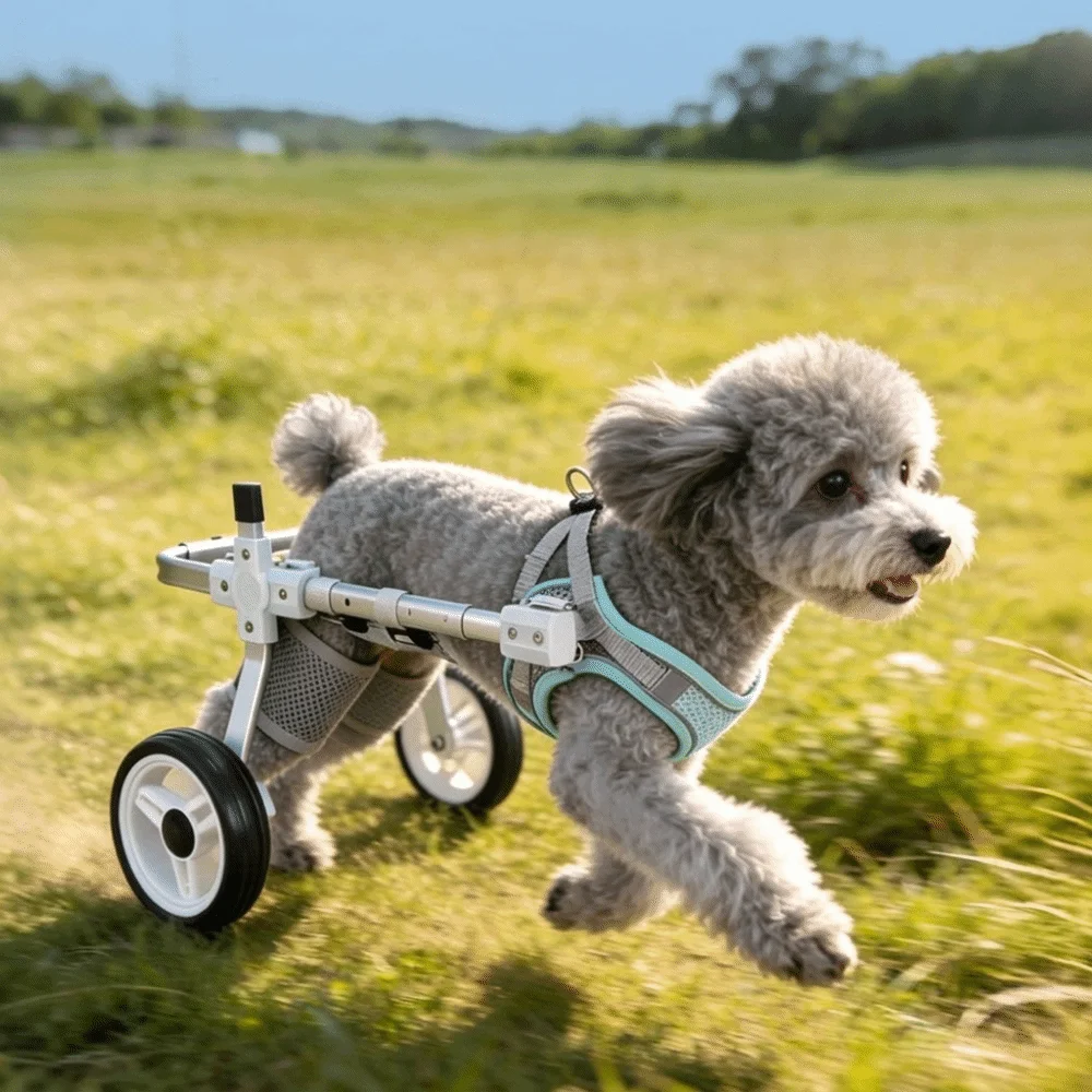 Adjustable Dog Wheelchair Breathable Harness Durable Pet Rehabilitation Cart Rear Leg Support Hind Leg Support Disabled Pets
