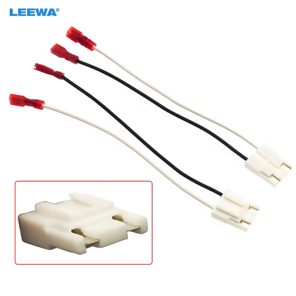 

LEEWA 2pcs Car 2Pin Stereo Speaker Wire Harness Adaptors For GMC Auto Speaker Replacement Connection Wiring Plug Cables #CA1992