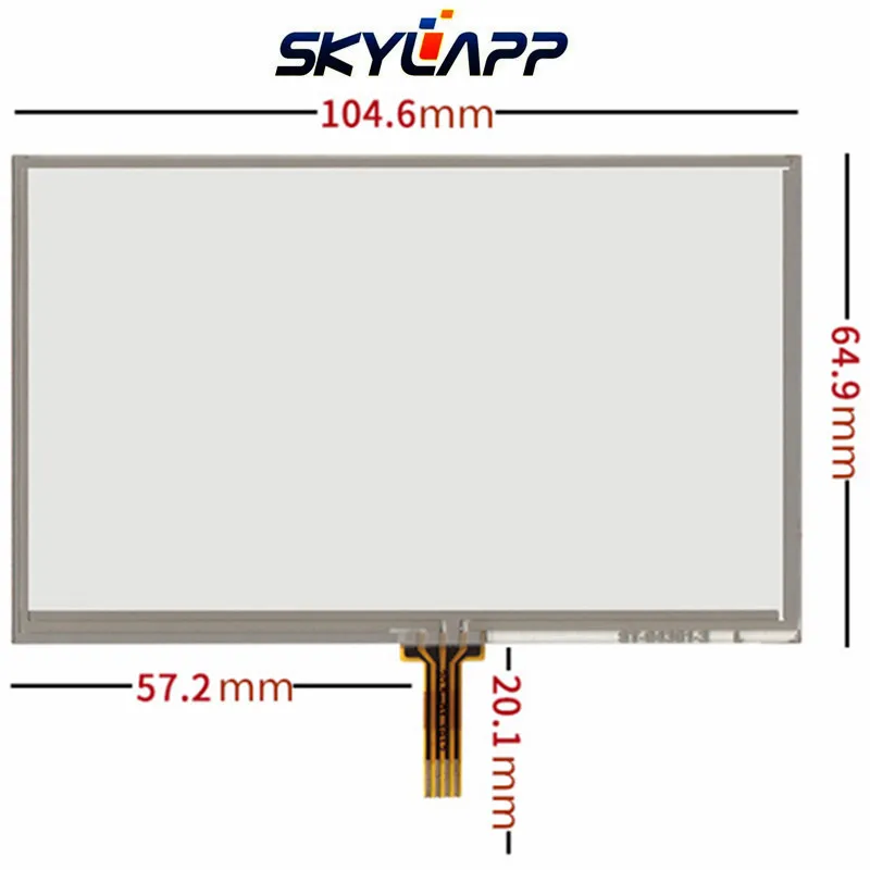 

New 104.6mm*64.9mm 4.3''Inch TouchScreen 4 Wires Resistance Touch Panel Screen Glass Digitizer Repair Free Shipping