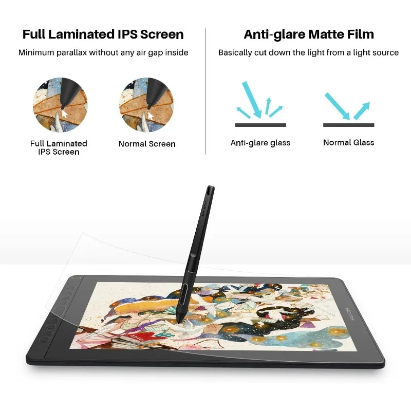 2021  KAMVAS 16 Graphics Drawing Tablet with Full-Laminated Screen Anti-Glare 1 Tilt Adjustable Stand - 15.6 Inch Pen Display