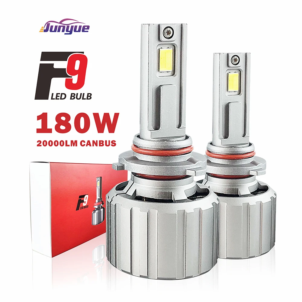 

JunYue F9 Car LED headlight bulb H4 H7 H8 H9 H11 9005 9006 9012 180W H4 H7 LED Fog Lamps Headlights Globe Bulbs