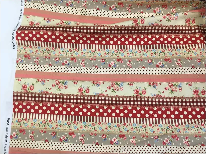 Retro flowers polka dots 100% Cotton Fabric Brand New Stripe Flowers Printed Sewing Cloth Dress Clothing Textile Tissue