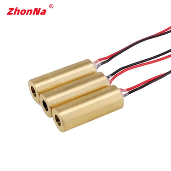 635nm 5mW 레이저 모듈 적색광 단일 지점 광학 로케이터 조준 유리 렌즈 설치 액세서리 입력 전압 3-5 V