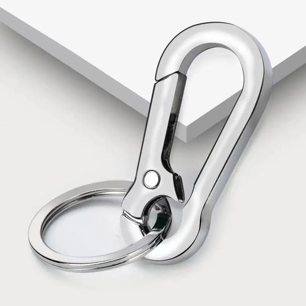 Creativity Car Key Ring Anti-lost Waist Belt Clip Gift Car Decoration Stainless Steel Gourd Buckle Metal Keychain Keyring