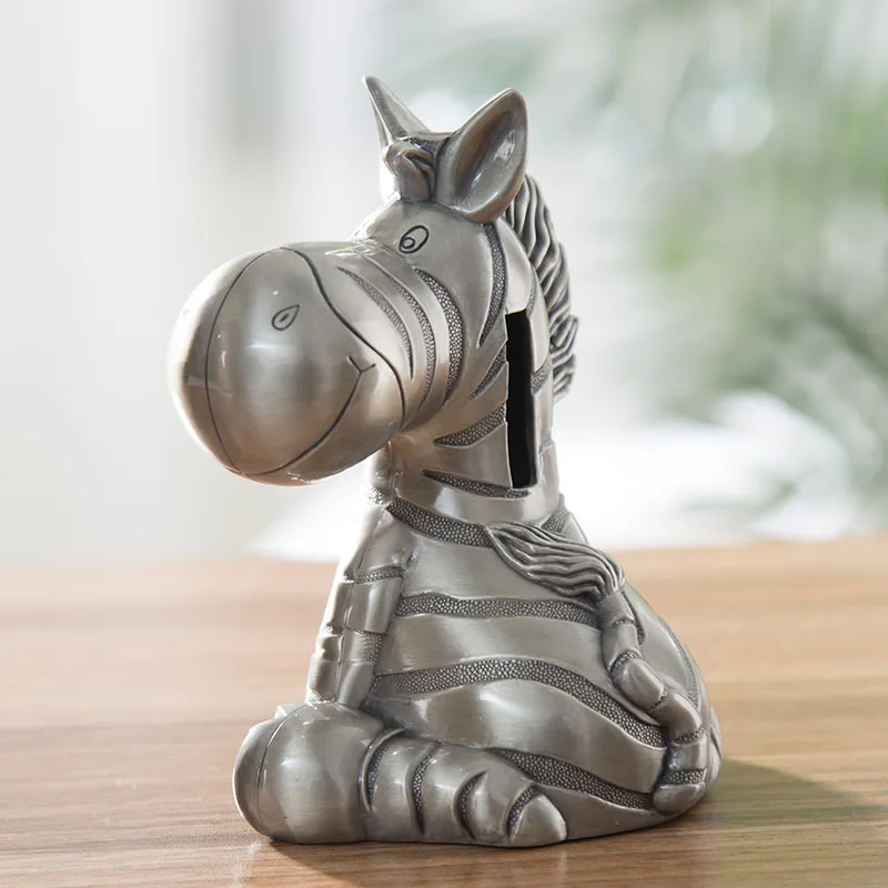 

Cute Horse Piggy Bank creative Metal Money Bank Children's Birthday Present Toy for Boys Girls Birthdays Home Decoration