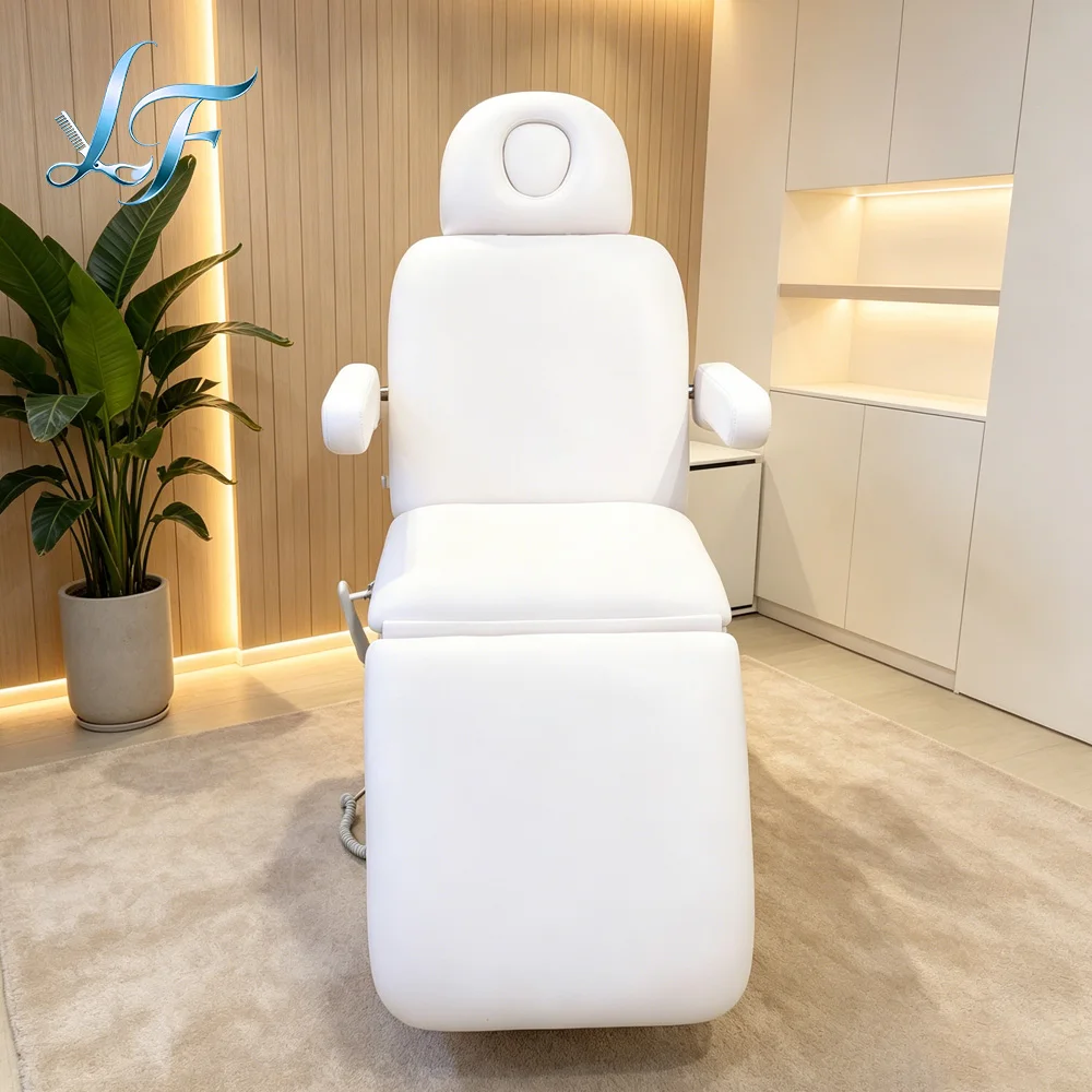 High Quality Luxury 3 Motors Electric Adjustable Massage Table Facial Bed For Professional Beauty Salon Durable Furnishings