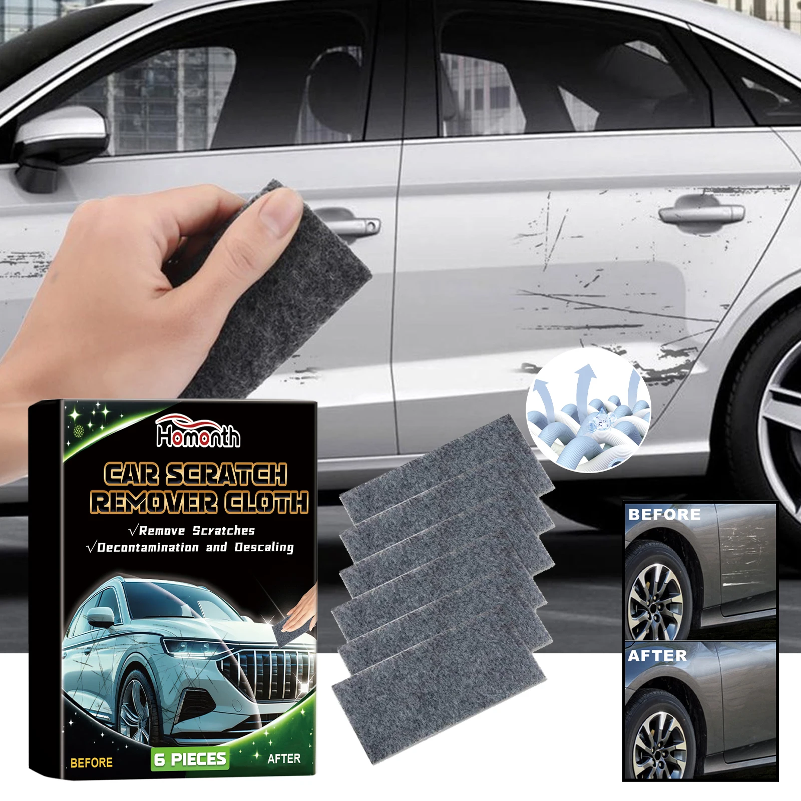 

Nano Repair Polishing Cloth For Vehicle Scratches Scratch Repair Touch Up Paint Scratch Removal Refurbishment Maintenance Cloth