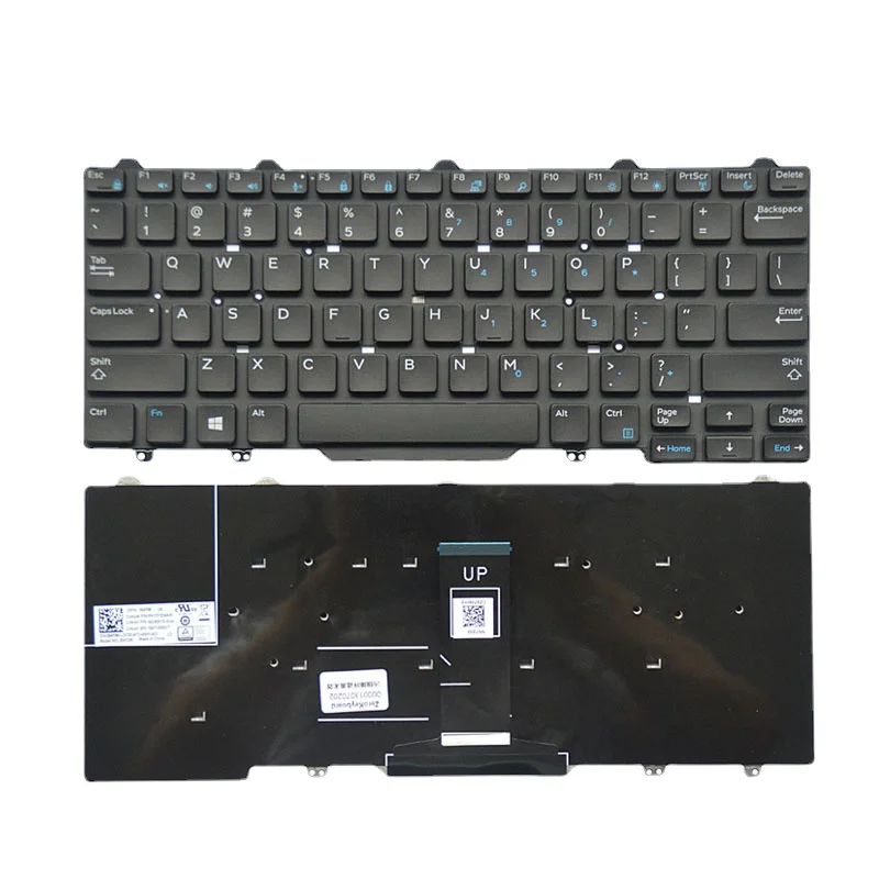 Wymiana klawiatura do Dell Latitude E5450 E5470 E7450 E7470 7480 7490 5480 Laptop bez ramki nie wskaźnik nie podświetlenie