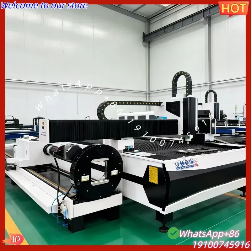 2026Hot 2040 Plate and Tube Fiber Cutting Machine 6000W High Power Dual Use Sheet Metal Pipe Cutting Equipment CE