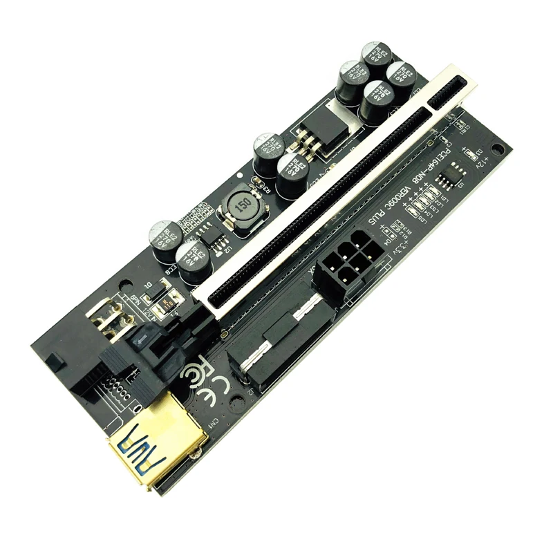 6 SZTUK PCIE Riser do karty graficznej Przedłużacz USB 3.0 Adapter Cabo Riser PCI Express X16 VER009C Riser do wydobywania bitcoinów