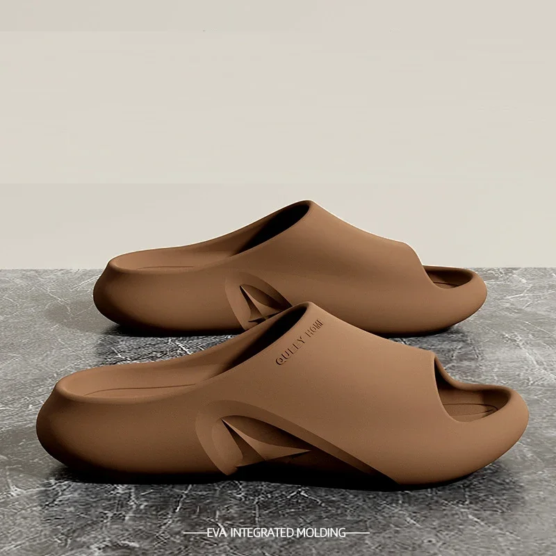 

Shevalues 2025 Summer Men Sandals Antislip Casual Beach Shoes Open Toe Breathable Bathroom Slippers Platform Cozy Men Slippers