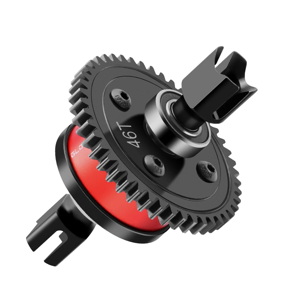 GLOBACT Metal Center Diff Set 46T 40CrMo Diff Gear for Arrma 1/7 Felony Fireteam 1/8 Kraton Notorious Outcast  RC Upgrade Parts